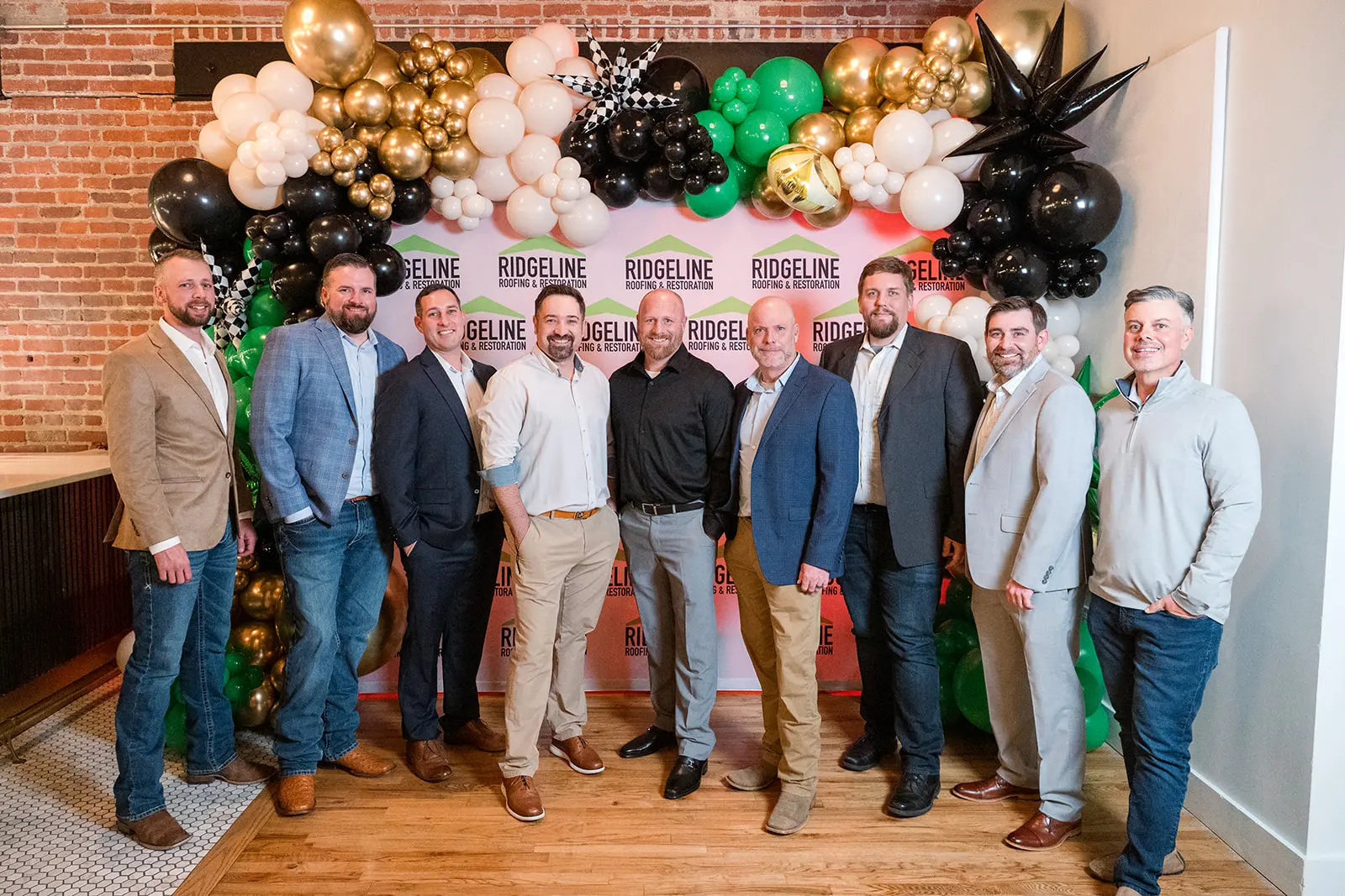 Ridgeline Roofing leadership team following private equity acquisition by Bertram Capital